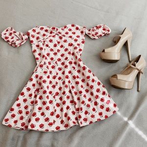 Off The Shoulder Floral Dress